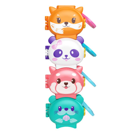Polly Pocket Steckspaß Tiere Mini-Schatullen, Tierform Und -Thema, 2 Tierfiguren (Eins Mit Haaren) & Kamm, Ab 4 Jahren - Image 1 of 