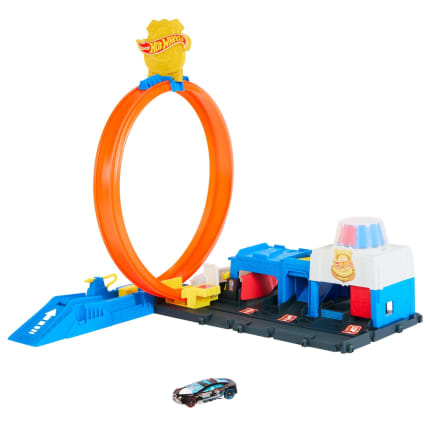 Hot Wheels City Super Stazione Di Polizia Playset Con Macchinina Giocattolo in Scala 1:64 E Pista Regolabile - Imagen 1 de 6