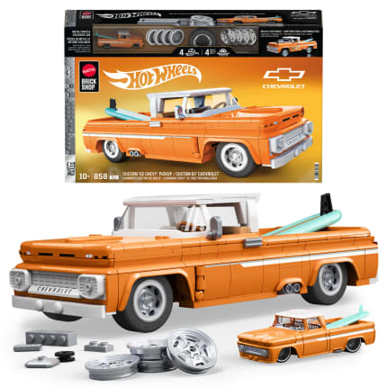 Mattel Brick Shop Hot Wheels Custom ’62 Chevy Pickup Bauset (858 Teile), Für Sammler - Image 1 of 6