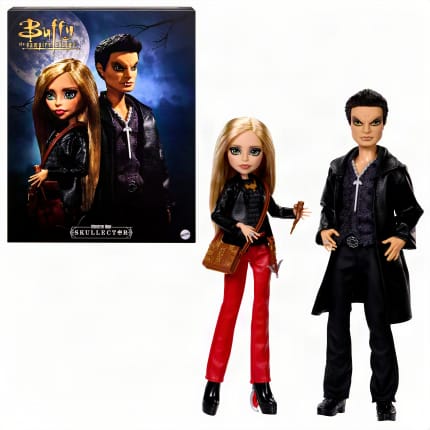 Monster High Skullector Buffy The Vampire Slayer, Buffy Ve Angel, Koleksiyona Uygun 2'Li Bebek Seti - Image 1 of 