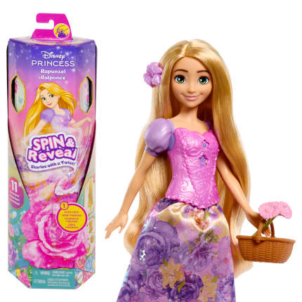Disney Princess Spin & Reveal Κούκλα Ραπουνζέλ & Αξεσουάρ Με 11 Εκπλήξεις - Image 1 of 6