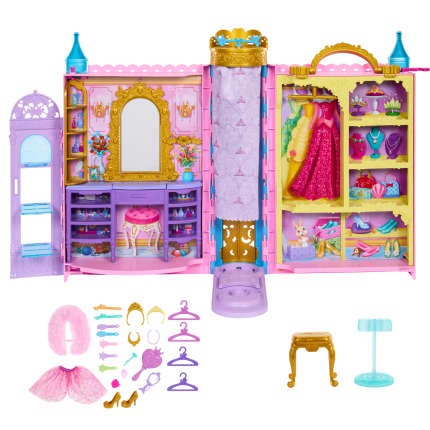 Disney Prinses Klaar Voor Het Bal, Kast Met Outfits, Accessoires En Opbergruimte, Geopend 61 Cm Breed - Image 1 of 6
