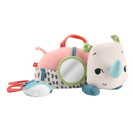 Fisher-Price Planet Friends Op De Buik Spelen Wandelende Neushoorn, Knuffel, Zintuiglijk Speelgoed Voor Pasgeboren Baby's - Imagen 1 de 6