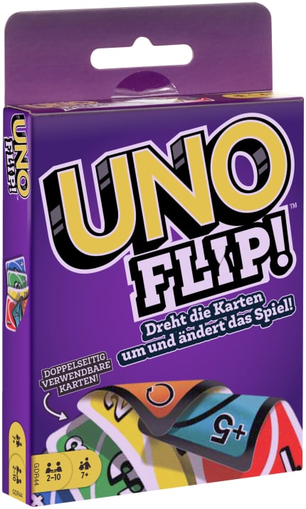 Mattel Games UNO Flip, Kartenspiel, Gesellschaftsspiel, Familienspiel, Kinderspiel - Bild 1 von 6