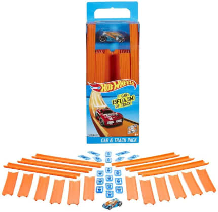 Hot Wheels Track Builder, Tramos De Pista Con Vehículo Incluido, Accesorios Para Pistas De Coches De Juguete (Mattel Bht77) - Imagen 1 de 6