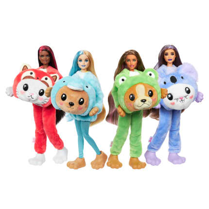 Barbie Cutie Reveal Pluchen Pop En Accessoires, Met Kostuumthema En 10 Verrassingen (Stijlen Kunnen Variëren) - Image 1 of 6