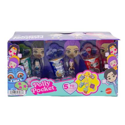 Polly Pocket X Kpop Demon Hunters Miniature Dolls, Toy Collectible Characters, Ramen Cup Keychain - Imagen 1 de 