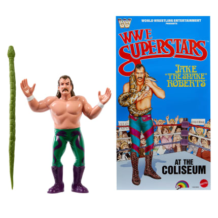 Ljn WWE Superstars Jake “The Snake” Roberts Action Figure, 1980s Retro 8-inch Collectible Toy - Image 1 of 