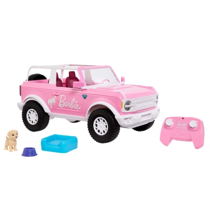 Hot Wheels RC Barbie Ford Bronco RC, Battery-Powered Remote-Control Toy Car With Accessories - Image 1 of 6