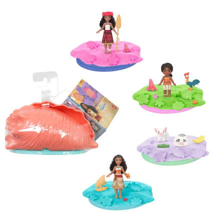 Disney Moana Shell Reveal Small Doll Or Figures, Moldable Sand & Accessories (Characters May Vary) - Imagen 1 de 6