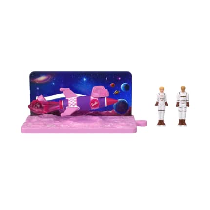 Barbie Mini BarbieLand Vehículo para Muñecas La Película Barbie y Ken en Cohete Espacial - Imagen 1 de 4