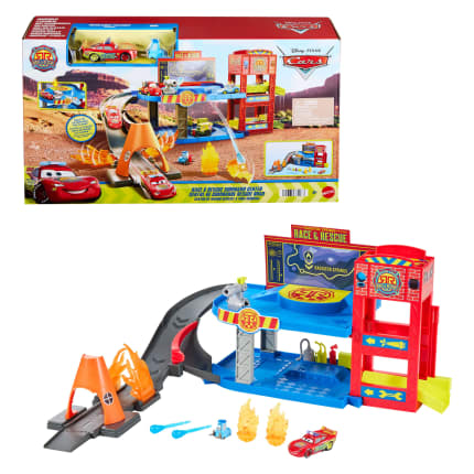Disney And Pixar Cars Race & Rescue Command Center With Lightning Mcqueen, Guido & 4 Accessories - Image 1 of 6