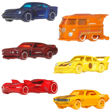 Hot Wheels Pantone Multipack Of Toy Cars & Van, 1:64 Scale Die-Cast Vehicles - Image 1 of 6