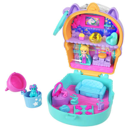Polly Pocket Set de Juego Compacto Cono Unicornio - Image 1 of 6