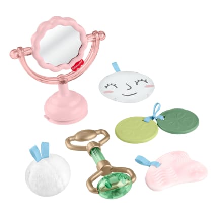 Fisher-Price Mini Me Moments Self-Care Sensory Set, 6-Piece Baby Rattle & Teether Toys - Image 1 of 6
