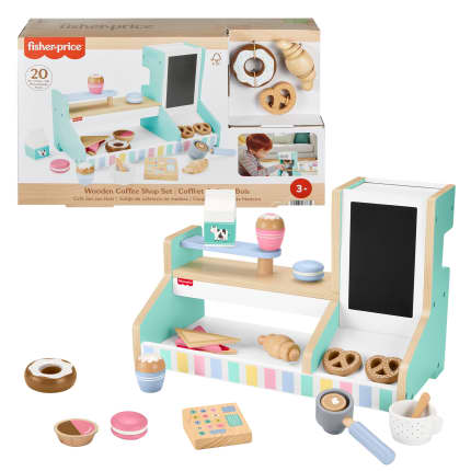 Fisher-Price Juguete para Bebés Set Mi Primer Cafetería de Madera - Imagen 1 de 6