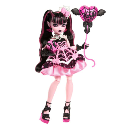 Monster High Scary Sweet Birthday Draculaura Doll in Party Dress With Balloon & Gift - Image 1 of 6