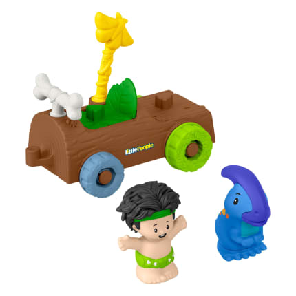 Fisher-Price Little People Dinosaur Parade Log Car & Figure Set Toddler Toy, 3 Pieces - Image 1 of 6
