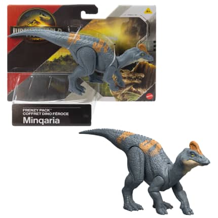 Jurassic World Rebirth Frenzy Pack Minqaria Dinosaur Figure, Authentic Toy, Digital Play - Imagen 1 de 6