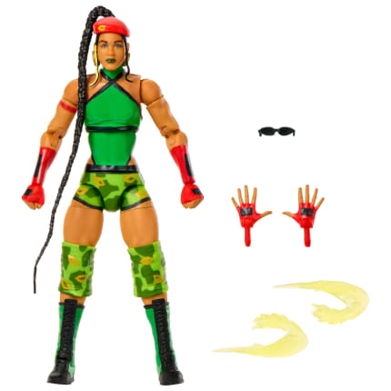 WWE X Street Fighter Bianca Belair Action Figure & Accessories, 6-inch Collectible Cammy Mashup Set - Image 1 of 6