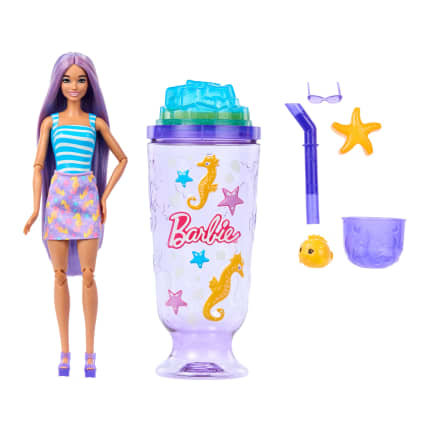 Barbie Pop Reveal Doll & Accessories, Sea Slushy Series Fashion Doll, Pet, Slime & Color Change - Image 1 of 6