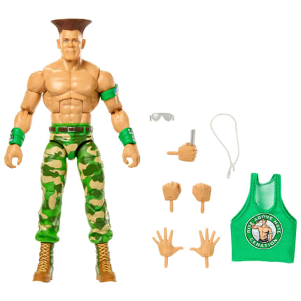 WWE X Street Fighter John Cena Action Figure & Accessories, 6-Inch Collectible Guile Mashup Set - Image 1 of 6