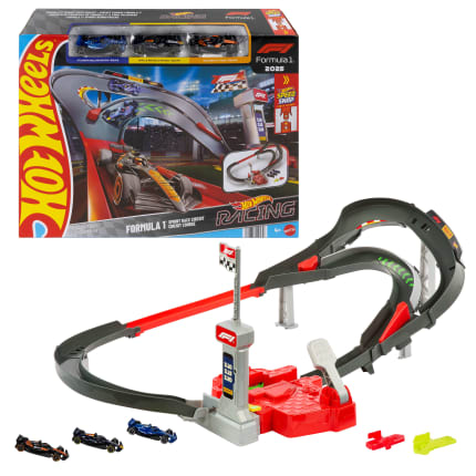 Hot Wheels Racing Formula 1 Sprint Race Circuit Track Set With 3 Die-Cast Toy Cars in 1:64 Scale - Image 1 of 4