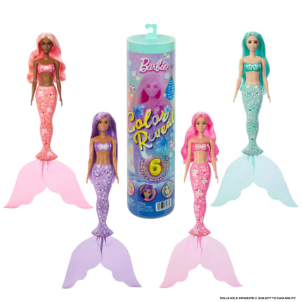 Poupée de Sirène et Accessoires Barbie Color Reveal Avec 6 Surprises (Les Styles Peuvent Varier) - Imagem 1 de 