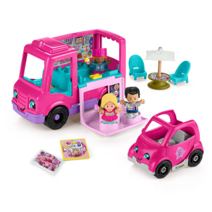 Fisher-Price Little People Barbie Cupcake Truck Musical Playset For Toddlers, Multilanguage Version - Imagen 1 de 6