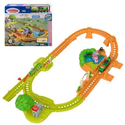 Thomas & Friends Percy's Hippo Adventure Train Set From Fisher-Price, With Engine, Car & Crates - Image 1 of 