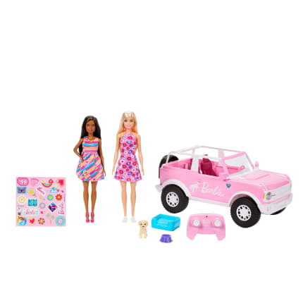 Hot Wheels – Rc – Ford Bronco Barbie, Véhicule Jouet Télécommandée à Piles Avec 2 Poupées et Accessoires - Image 1 of 