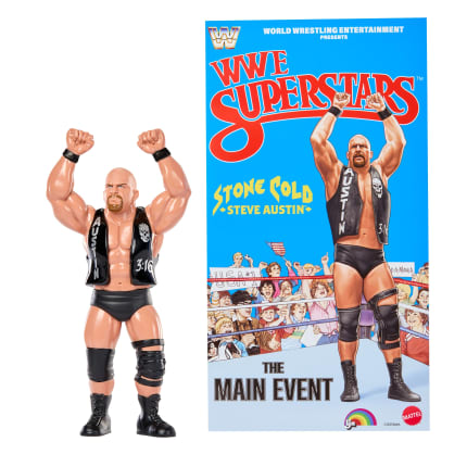 Ljn WWE Superstars “Stone Cold” Steve Austin Action Figure, 1980s Retro 8-Inch Collectible Toy - Image 1 of 6