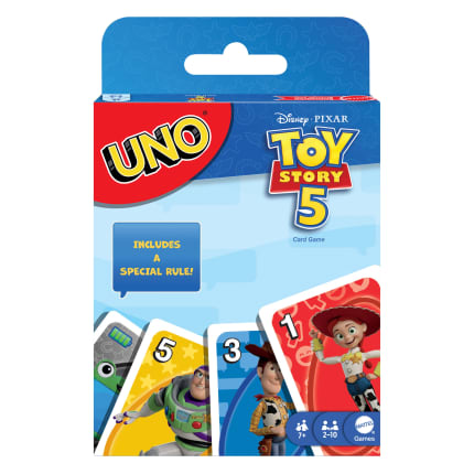 UNO Disney And Pixar Toy Story 5 Card Game For Kid, Adult & Family Nights, Deck Inspired By The Movie - Image 1 of 