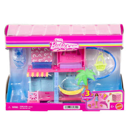Barbie Mini Barbie Land Doll & Beach House Set, With 1.5-Inch Doll, Furniture & Accessories - Image 1 of 3