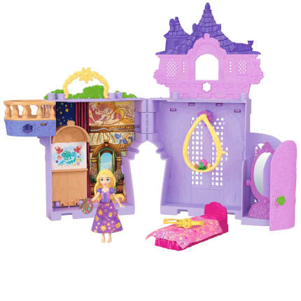 Disney Princess Rapunzel Storytime Stackers Doll House, Small Doll, Pascal Figure & 7 Accessories - Image 1 of 6