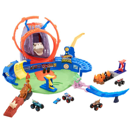 Hot Wheels Monster Trucks, 1:64 Scale Race Ace Toy Truck And Volcano Playset - Image 1 of 4