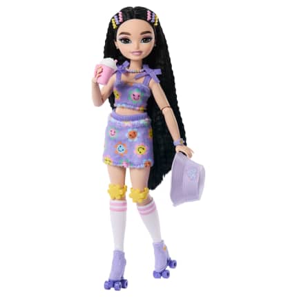 Dream Besties Barbie Renee Roller Skating Fashion Doll With 12 Video & Food Themed Accessories - Image 1 of 6