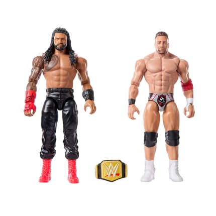 WWE Main Event Showdown Roman Reigns vs La Knight Action Figures Set, Series #21 6-Inch Collectibles - Image 1 of 6