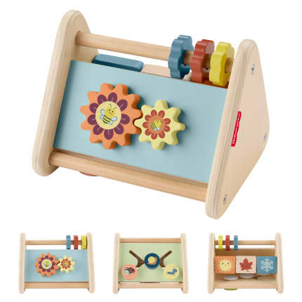 Fisher-Price Wooden Play Time Triangle, 3-Sided Fine Motor Activity Toy For Baby, 1 Wood Piece - Image 1 of 6