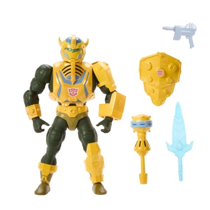 Masters Of Universe Origins & Transformers Bumblebee Armor Man At Arms Action Figure, MOTU 5.5 Inch Toy - Imagen 1 de 5
