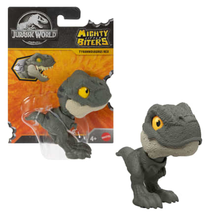 Jurassic World Mighty Little Biters Dinosaur Toy With Bite Action, Eye Change, Collectible Figure - Imagen 1 de 6