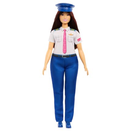Barbie Careers Pilot Doll & Accessory, Fashion Doll Wearing Removable Uniform & Shoes With Hat - Imagen 1 de 