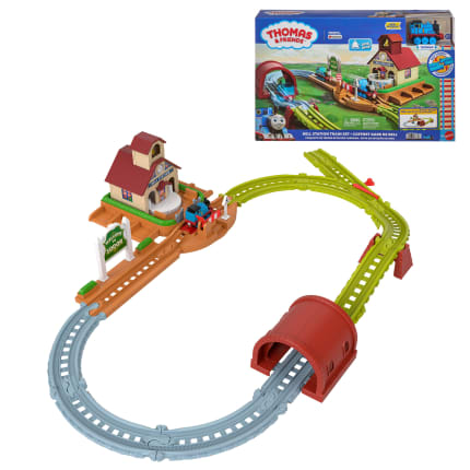 Thomas & Friends Bell Station Train Set By Fisher-Price With Push-Along Thomas Engine & Track - Image 1 of 6