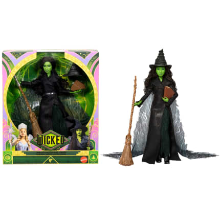 Universal Pictures’ Wicked: For Good Deluxe Elphaba Doll With Movie-Inspired Outfit & 4 Accessories - Imagem 1 de 6