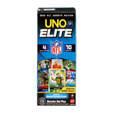 UNO Elite NFL 2025 Alt Jerseys Edition Booster Set Plus With 40 Elite Action Cards (Players May Vary) - Image 1 of 6