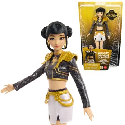 Kpop Demon Hunters Huntr/X Zoey “Golden” Singing Doll in Removable Outfit & 5 Posable Joints - Image 1 of 6