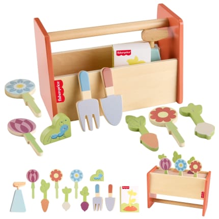 Fisher-Price Tiny Garden Wooden Garden Caddy Mattel