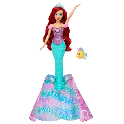 Disney Princess Ariel Human To Mermaid Transforming Fashion Doll With Flounder & 2 Accessories - Image 1 of 6