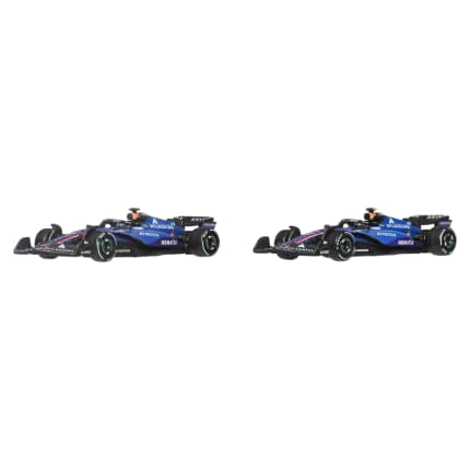 Hot Wheels Premium Formula 1 Atlassian Williams Racing 2-Pack Of 1:64 Scale Racecars: Sainz & Albon - Imagen 1 de 