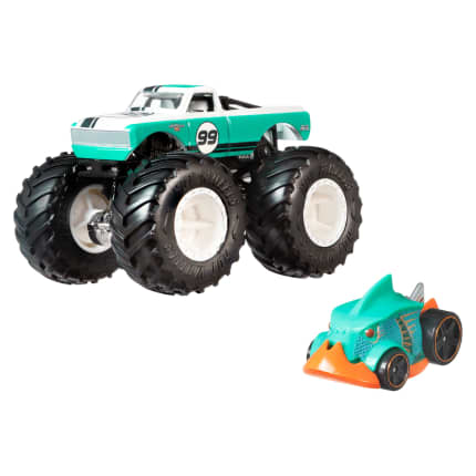 Hot Wheels Monster Trucks Vehículo de Juguete Camión Invader + Dragon Blaster - Image 1 of 4